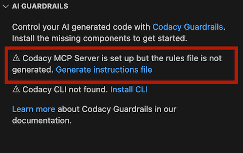 Generate instructions file